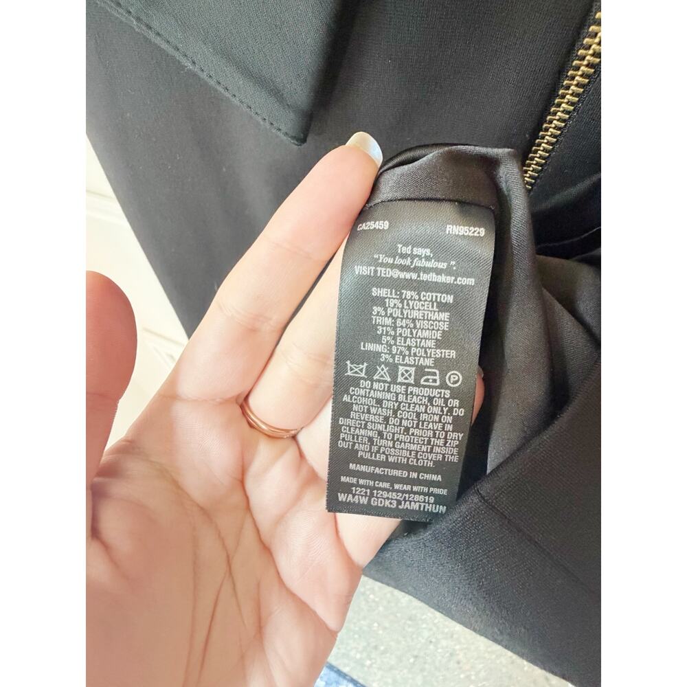 Ted Baker Black Zipper Dress - Picture 7 of 10